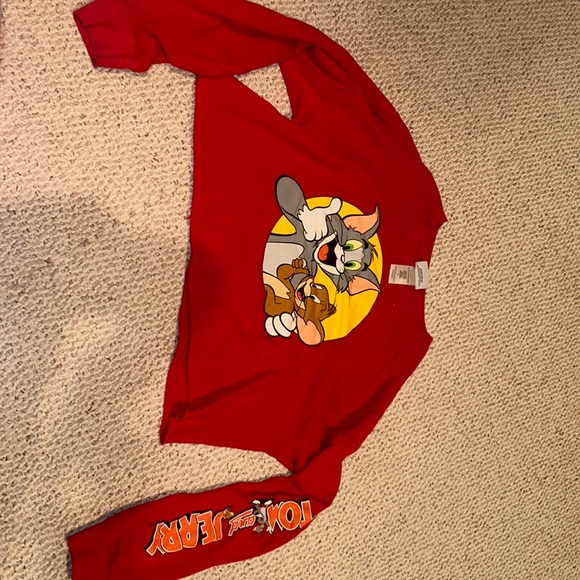 Zumiez Sweaters - red cropped sweatshirt